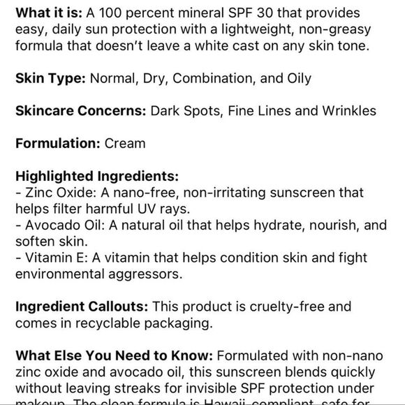 $16🌟 Saint Jane Luxury Sun Ritual Pore Smoothing SPF 30 - Picture 4 of 6